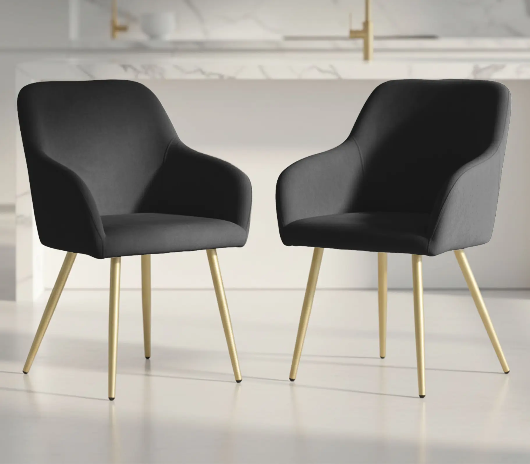 Набор стульев Akord Estelle 2pcs (Black/Gold)