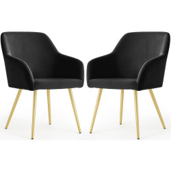 Набор стульев Akord Estelle 2pcs (Black/Gold) Thumb