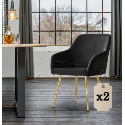 Набор стульев Akord Estelle 2pcs (Black/Gold)