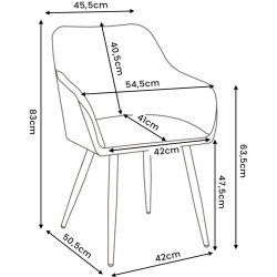 Набор стульев Akord Estelle 2pcs (Black/Gold) Thumb