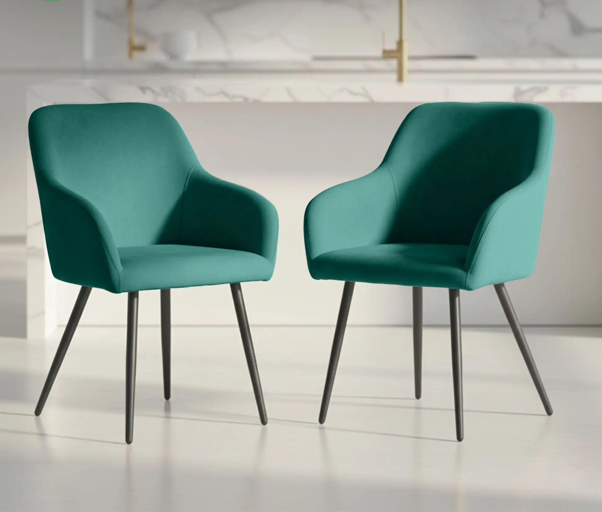 Набор стульев Akord Estelle 2pcs (Bottle Green/Black) - 2