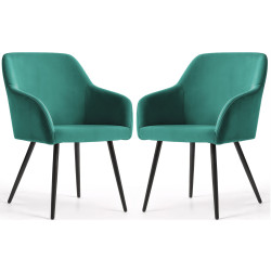 Набор стульев Akord Estelle 2pcs (Bottle Green/Black) Thumb