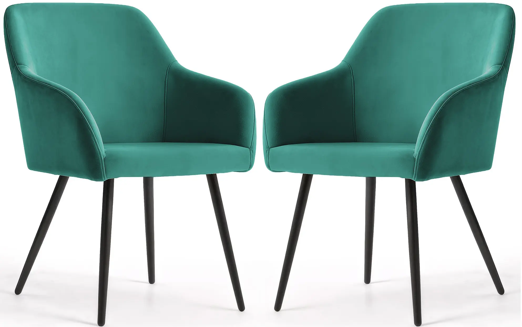 Набор стульев Akord Estelle 2pcs (Bottle Green/Black) - 3