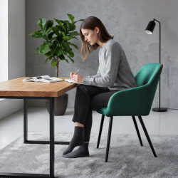 Набор стульев Akord Estelle 2pcs (Bottle Green/Black) Thumb