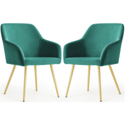 Набор стульев Akord Estelle 2pcs (Bottle Green/Gold) Thumb