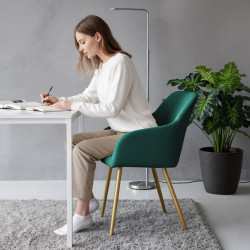 Набор стульев Akord Estelle 2pcs (Bottle Green/Gold) Thumb