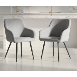 Набор стульев Akord Estelle 2pcs (Grey/Black) Thumb