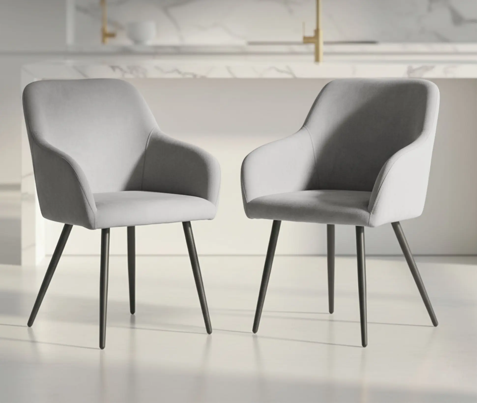 Набор стульев Akord Estelle 2pcs (Grey/Black) - 2