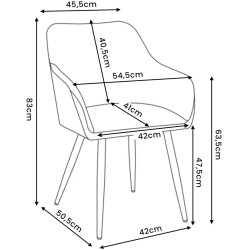 Набор стульев Akord Estelle 2pcs (Grey/Black) Thumb