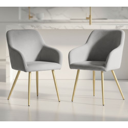 Набор стульев Akord Estelle 2pcs (Grey/Gold) Thumb