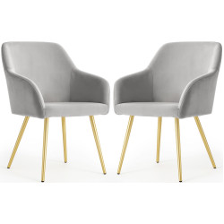 Набор стульев Akord Estelle 2pcs (Grey/Gold) Thumb