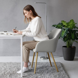 Набор стульев Akord Estelle 2pcs (Grey/Gold) Thumb