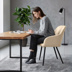 Set scaune Akord Estelle 4pcs (Beige/Black) Thumb