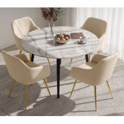 Набор стульев Akord Estelle 4pcs (Beige/Gold) Thumb