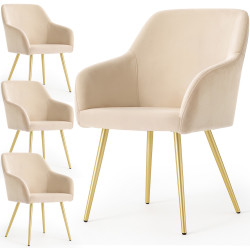 Набор стульев Akord Estelle 4pcs (Beige/Gold) Thumb