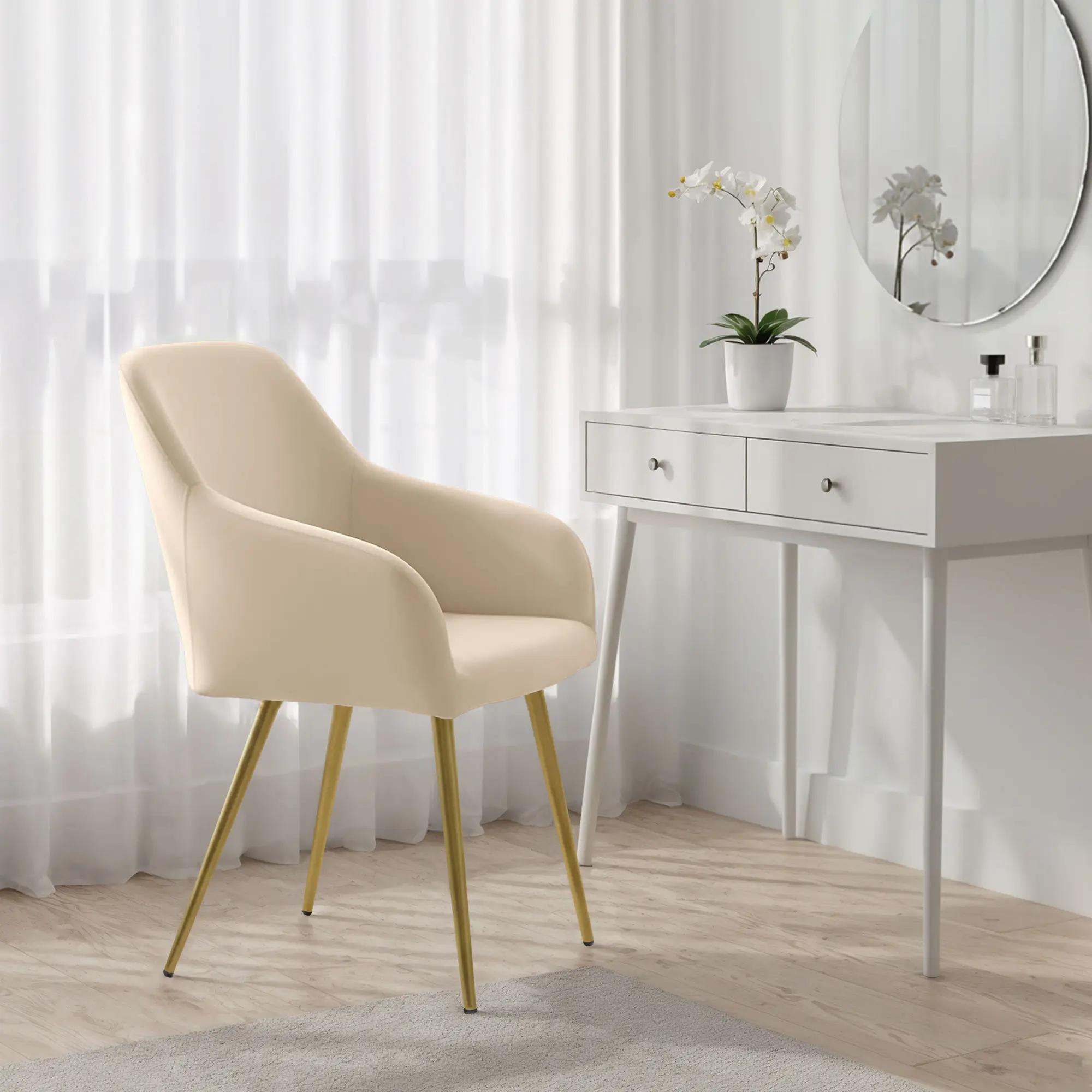 Набор стульев Akord Estelle 4pcs (Beige/Gold) - 10