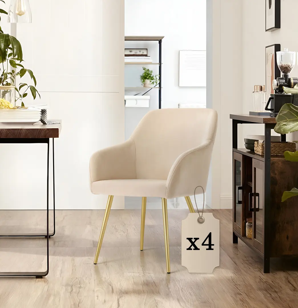 Набор стульев Akord Estelle 4pcs (Beige/Gold)
