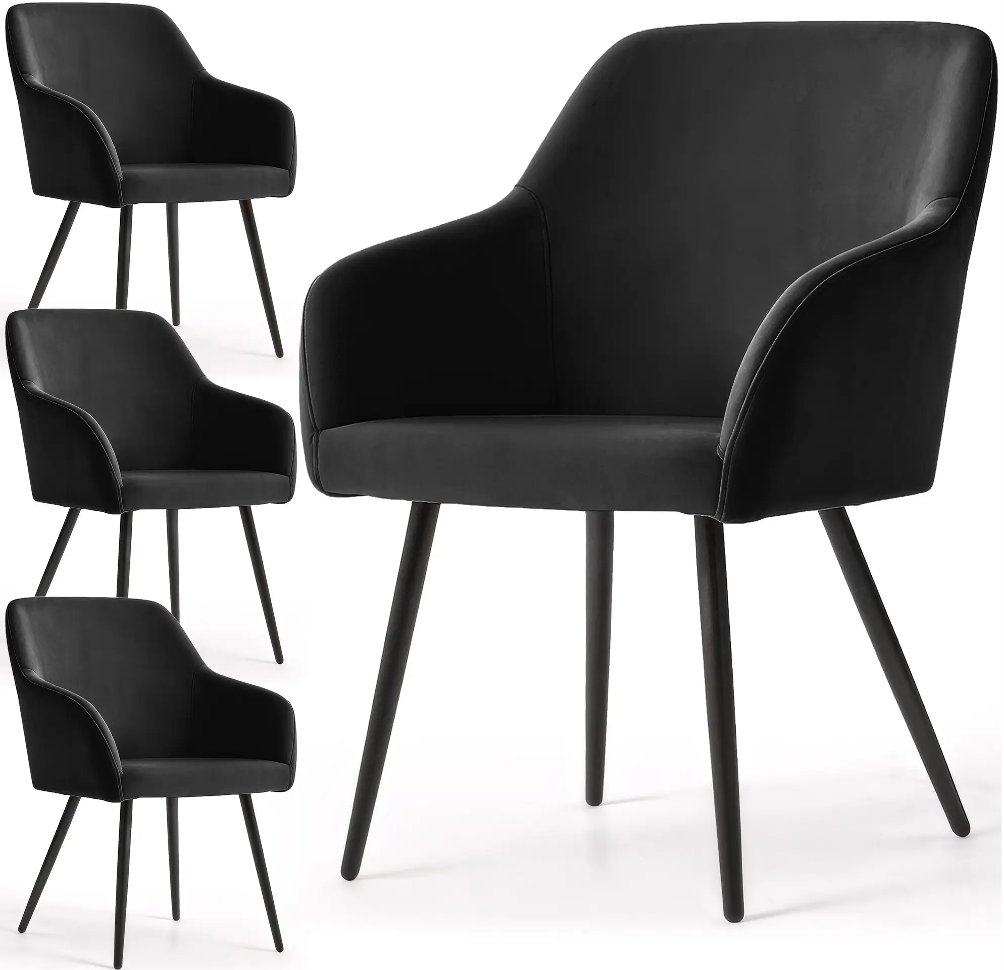 Set scaune Akord Estelle 4pcs (Black) - 3