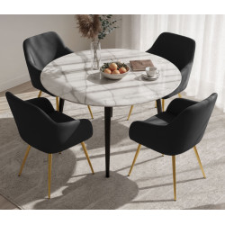 Набор стульев Akord Estelle 4pcs (Black/Gold) Thumb