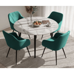 Набор стульев Akord Estelle 4pcs (Bottle Green/Black) Thumb