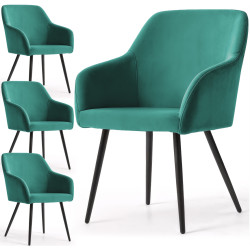 Набор стульев Akord Estelle 4pcs (Bottle Green/Black) Thumb