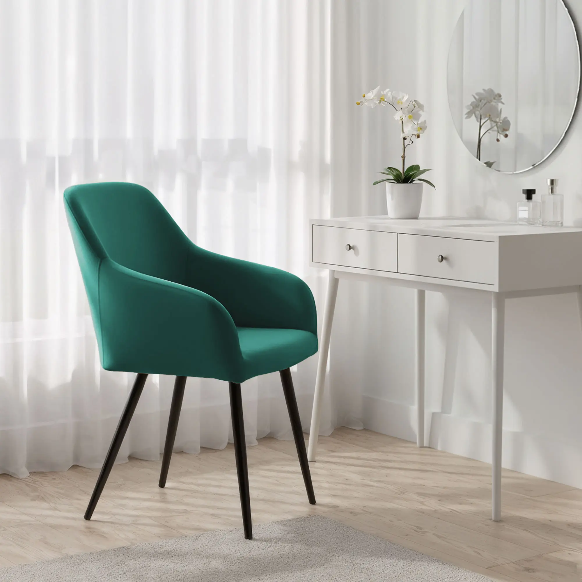 Набор стульев Akord Estelle 4pcs (Bottle Green/Black)