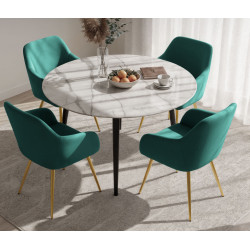 Набор стульев Akord Estelle 4pcs (Bottle Green/Gold) Thumb