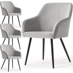 Набор стульев Akord Estelle 4pcs (Grey/Black) Thumb