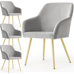 Набор стульев Akord Estelle 4pcs (Grey/Gold) Thumb
