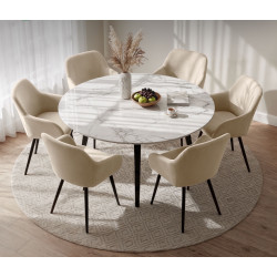 Набор стульев Akord Estelle 6pcs (Beige/Black) Thumb