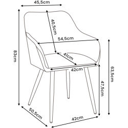 Набор стульев Akord Estelle 6pcs (Beige/Black) Thumb