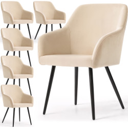 Набор стульев Akord Estelle 6pcs (Beige/Black) Thumb