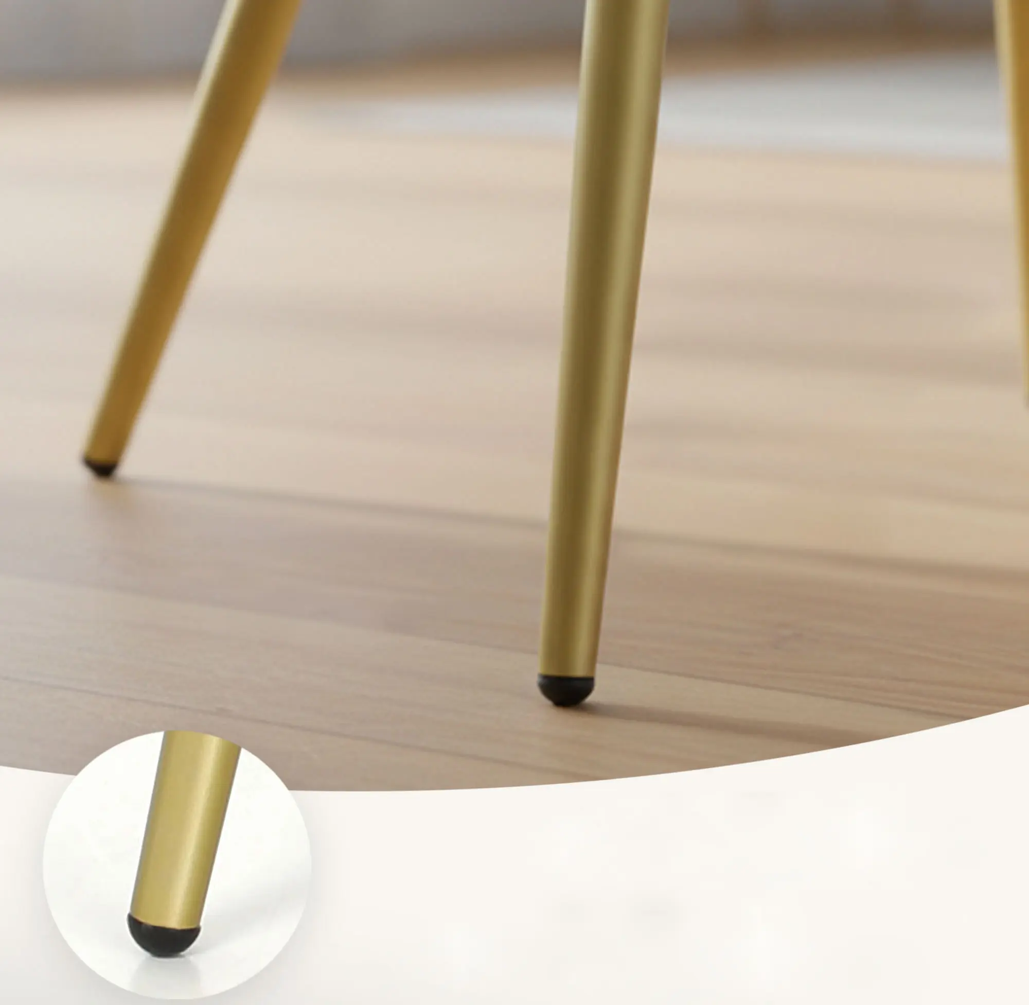 Set scaune Akord Estelle 6pcs (Beige/Gold) - 7