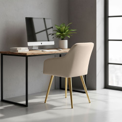Set scaune Akord Estelle 6pcs (Beige/Gold) Thumb