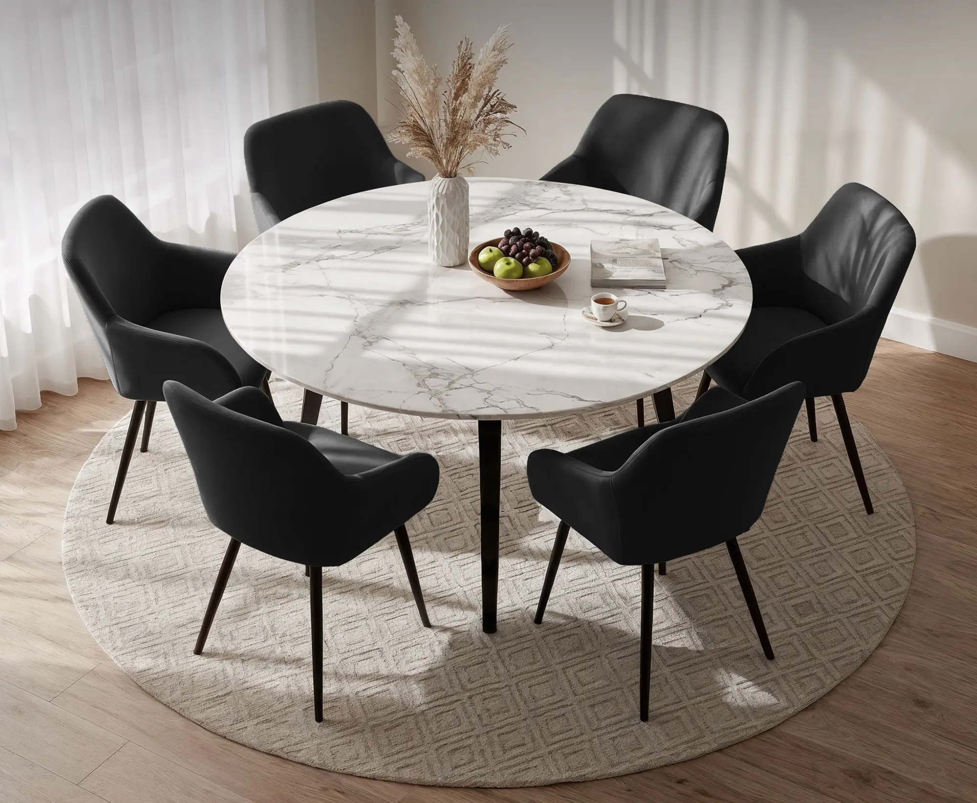 Set scaune Akord Estelle 6pcs (Black)