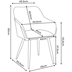 Set scaune Akord Estelle 6pcs (Black) Thumb