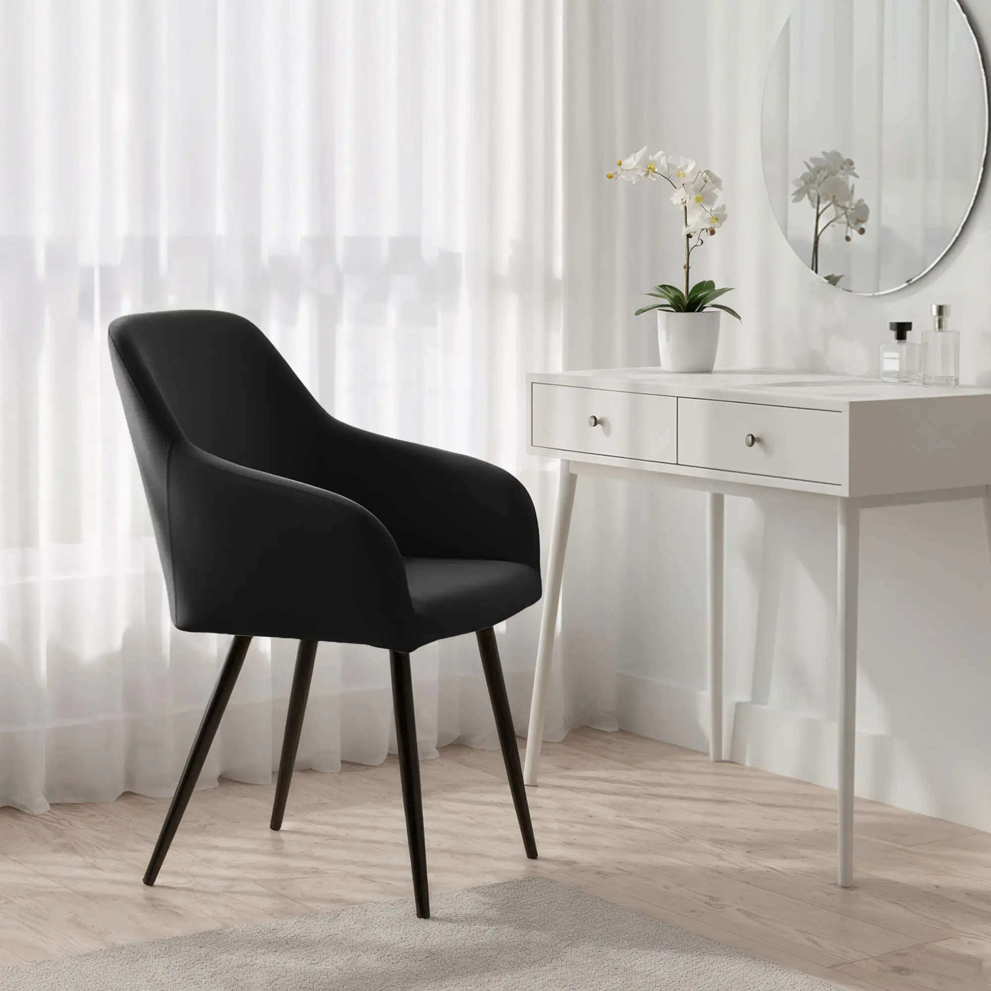 Set scaune Akord Estelle 6pcs (Black)