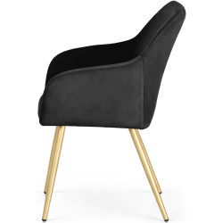 Set scaune Akord Estelle 6pcs (Black/Gold) Thumb