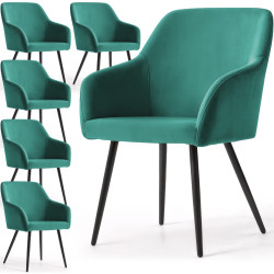 Set scaune Akord Estelle 6pcs (Bottle Green/Black) Thumb