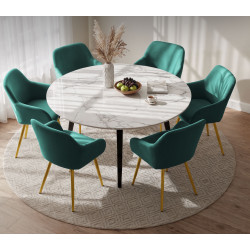 Набор стульев Akord Estelle 6pcs (Bottle Green/Gold) Thumb