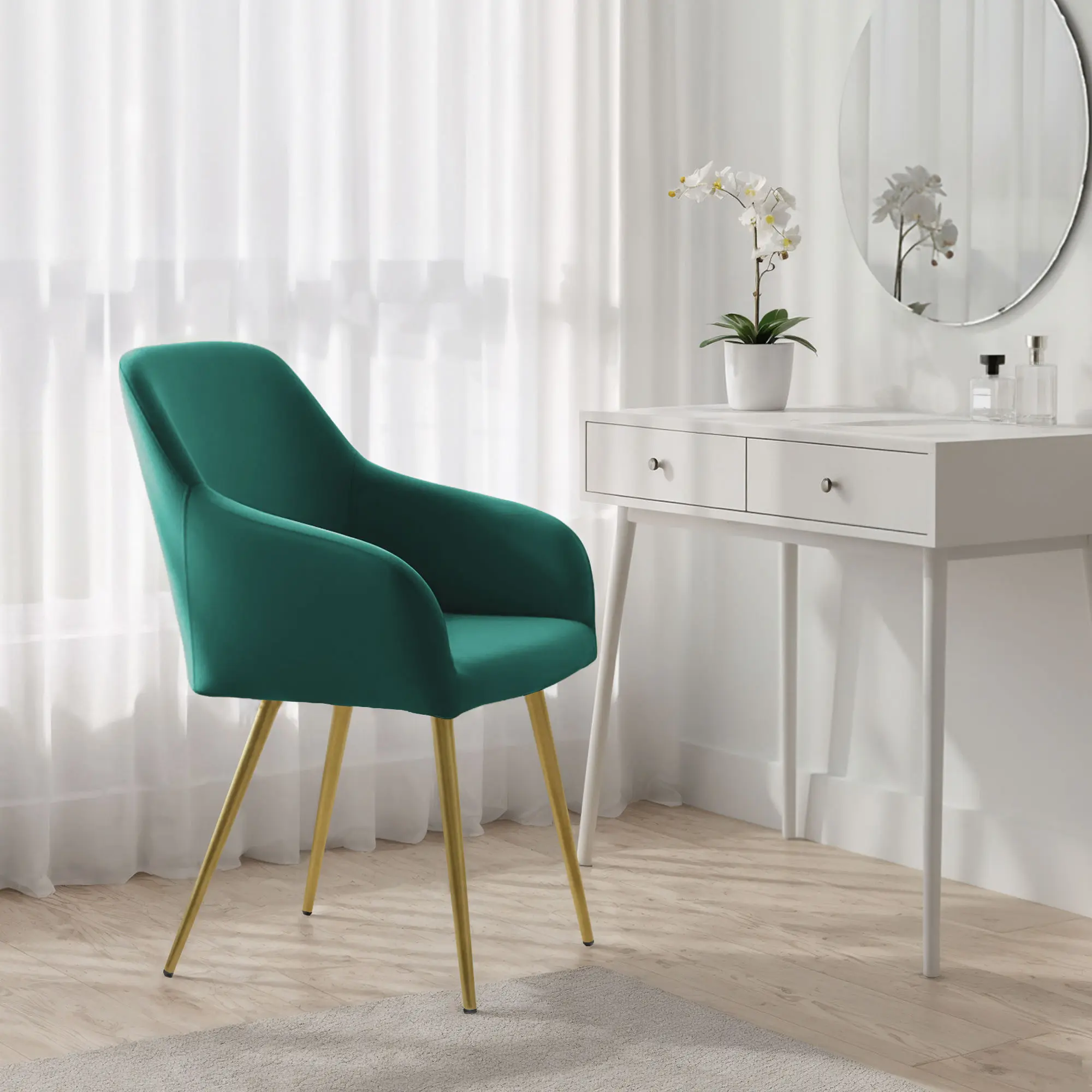 Набор стульев Akord Estelle 6pcs (Bottle Green/Gold)