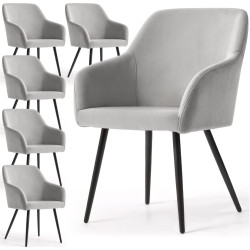 Набор стульев Akord Estelle 6pcs (Grey/Black) Thumb