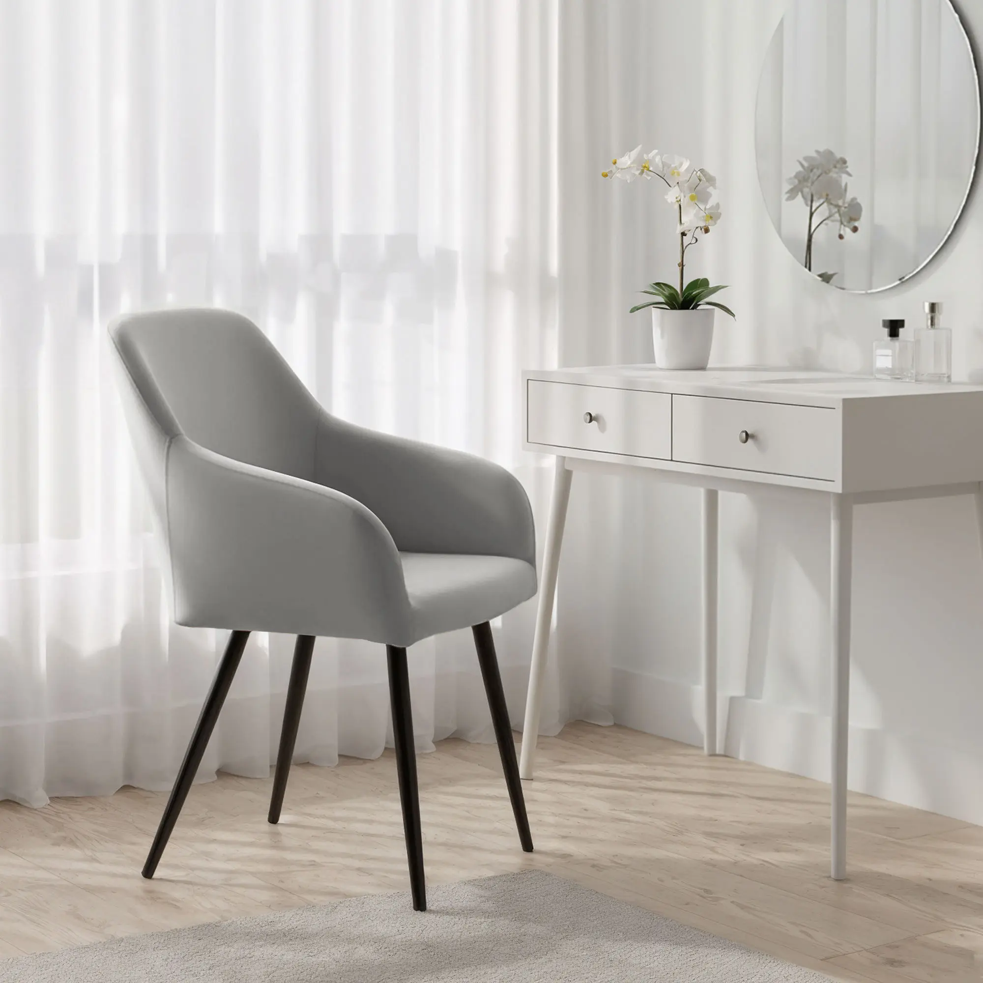 Набор стульев Akord Estelle 6pcs (Grey/Black) - 8