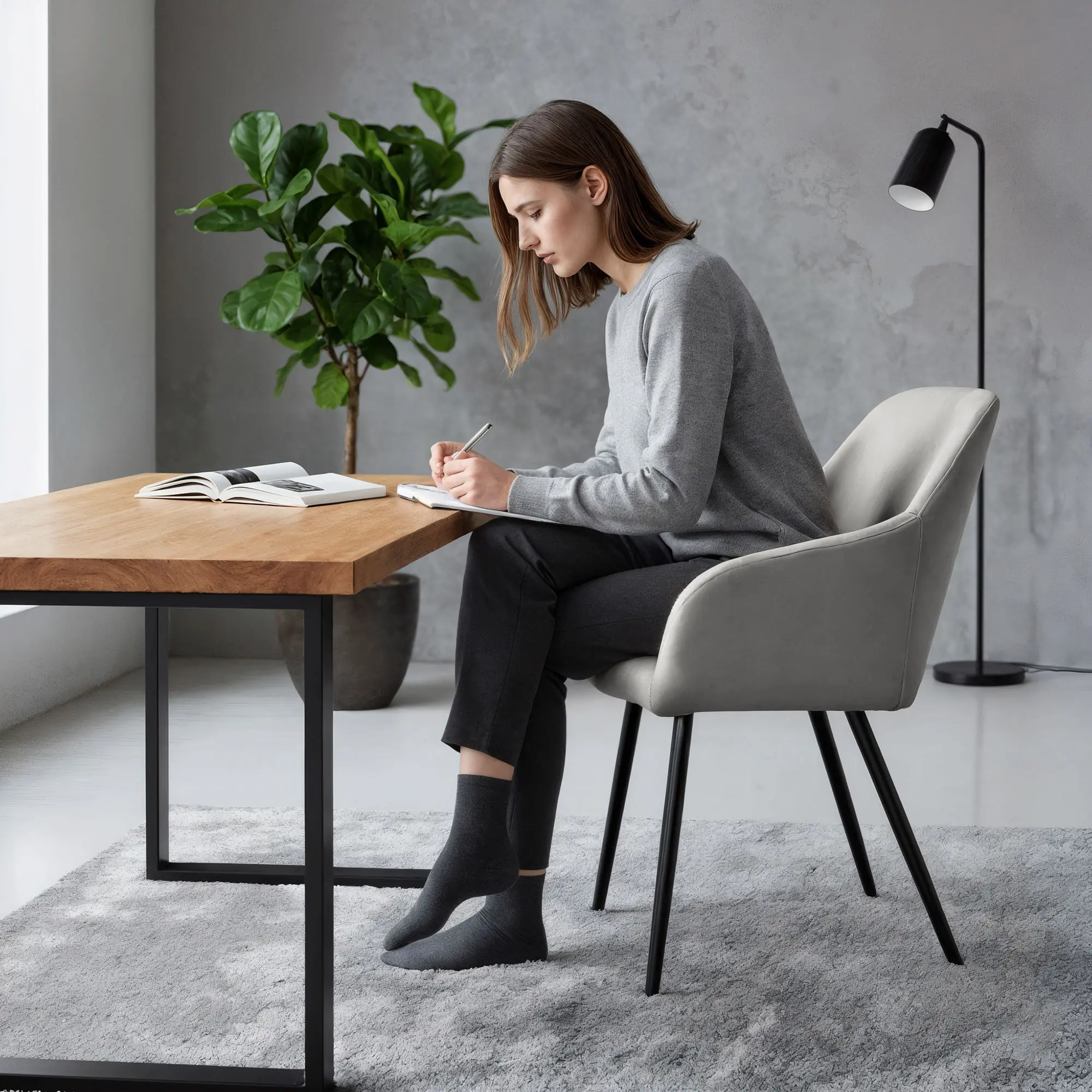 Набор стульев Akord Estelle 6pcs (Grey/Black) - 9