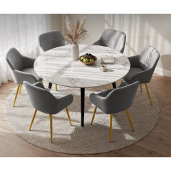 Набор стульев Akord Estelle 6pcs (Grey/Gold) Thumb