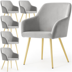 Набор стульев Akord Estelle 6pcs (Grey/Gold) Thumb