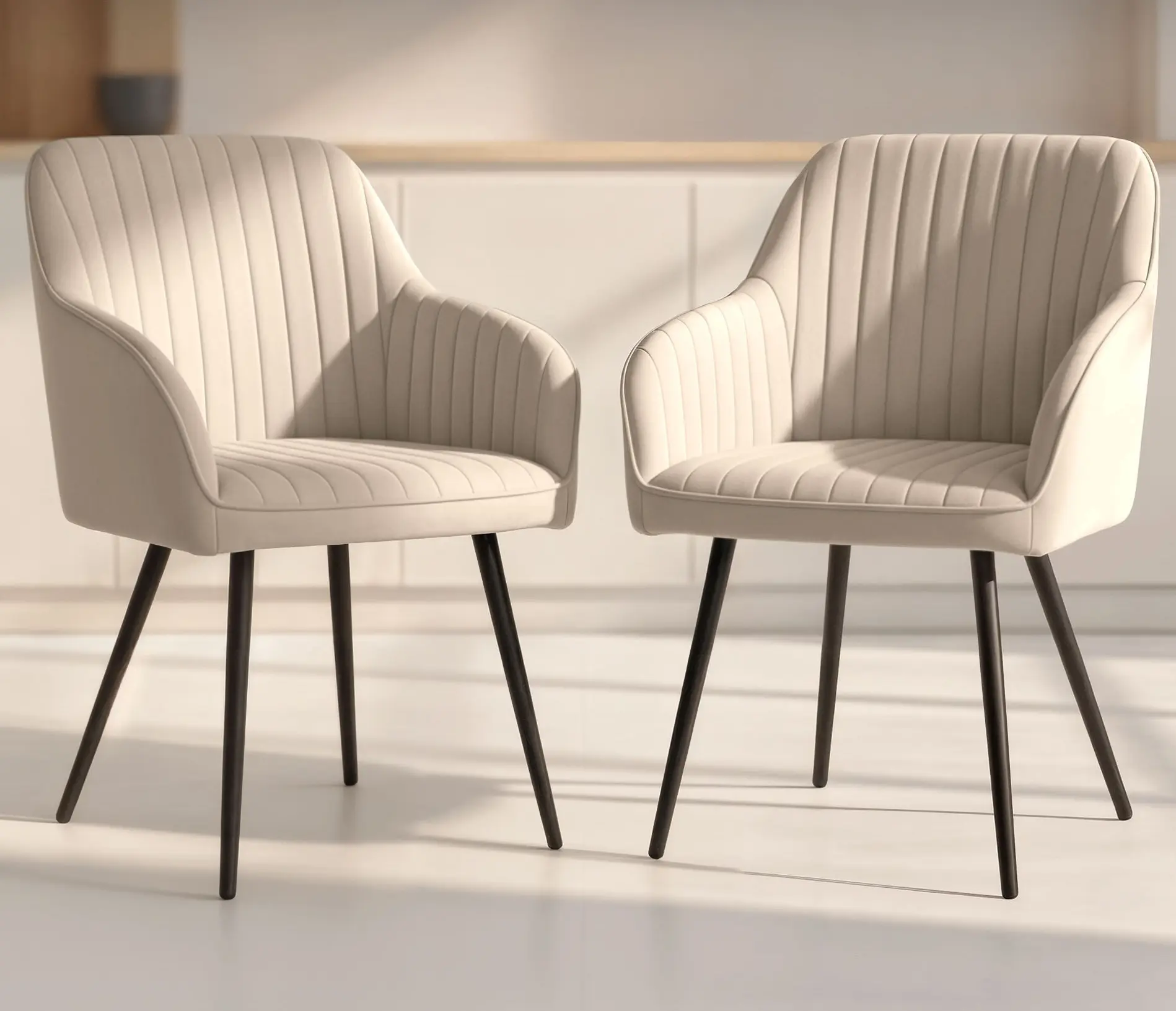 Набор стульев Akord Florence 2pcs (Beige/Black) - 2