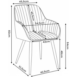 Набор стульев Akord Florence 2pcs (Beige/Black) Thumb