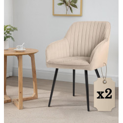 Набор стульев Akord Florence 2pcs (Beige/Black)