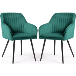 Набор стульев Akord Florence 2pcs (Bottle Green/Black) Thumb